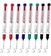 LYXMYGS 8 PCS Long Head Deep Hole Marker Pens,20mm Long Nib Marker, Longs Nose Markers, Waterproo...