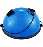ZELUS Balance Ball Trainer with Resistance Bands and Foot Pump, Inflatable Yoga Ball for Home Gym...