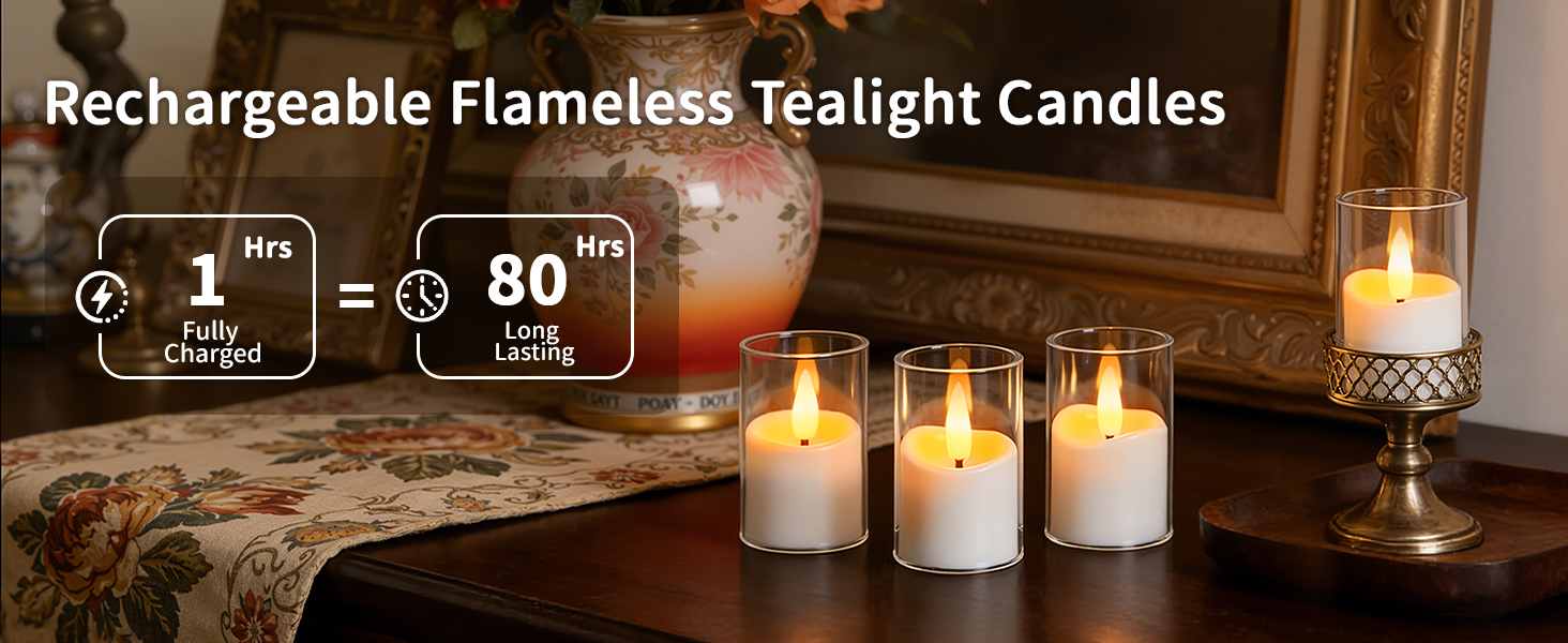 Rechargeable Flameless Tealight Candles