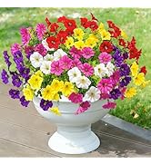 Besteek 20 Bundles Artificial Flowers for Outdoors, Fake Flower UV Resistant Silk Morning Glory P...