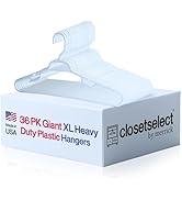 19" XL Plastic Hangers, Giant Heavy Duty Hanger, Merrick, XL Hanger, 36