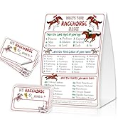 What's Your Racehorse Name,1 Game Table Sign and 30 Name Sticker, Birthday Games for Party, Raceh...
