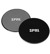 SPRI Sliding Core Discs - Sliding Discs for Exercise - Dual-Sided Fitness Sliders for Carpeted an...