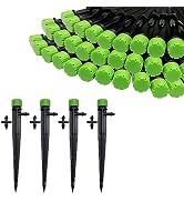 BEADNOVA Irrigation Drippers 50pcs Drip Emitters for 1/4 Inch Irrigation Sprinkler 360 Degree Mic...