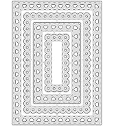 Silver Rectangle Die Cut Metal Nested Rectangle Frame Cutting Dies Layered Stencils Background Em...