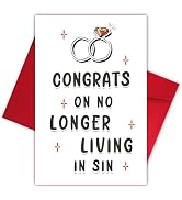 Funny Wedding Card for Bride Groom, Adult Humor Dirty Wedding Congratulations Card, Rude Engageme...