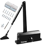 Onarway Automatic Door Closer Hold Open Size 3 Spring Hydraulic Door Closure Aluminum Alloy Body,...