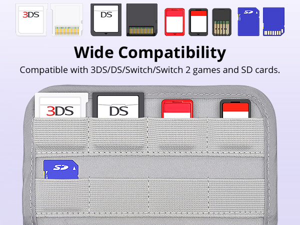 sisma game organizer for nintendo 3ds ds swtich 2 game cards
