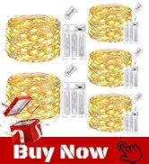 kolpop 5 Pack Fairy Lights Battery Operated with Timer, 50 LED Twinkle Lights Battery Powered, Wa...