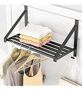 Over The Door Clothes Hanger with 2 Hooks, Stainless Steel Over The Door Hangers for Clothes with...