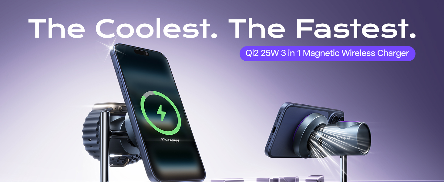 25W fast magnetic charging station