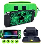 Carrying Case for Nintendo Switch OLED, Switch OLED Case, Screen Protector, Thumb Grips Caps, Por...