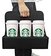 Boczif Cup Caddy Portable Drink Carrier or Cans Reusable, 6-Cup Holder with Handle, Folds Flat, C...