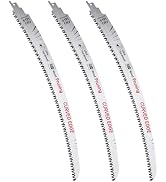 15 Inch Arc Curved Reciprocating Saw Blades 6TPI CR-V Steel 3 Pack | Extra-Long Arc Edge, Japanes...