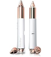 2-in-1 Portable Rechargeable Painless Eyebrow Trimmer & Facial Hair Remover, removes Eyebrow, fac...