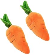 2 Pcs Crinkle Dog Toy for Small, Medium, and Large Breeds, Cute Carrot with Soft Squeaker, Carrot...