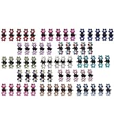 ANBALA Mini Claw Clips, 65pcs No-Slip Grip Jaw Clips Glitter Teeth Clips Rhinestone Metal Clamps ...