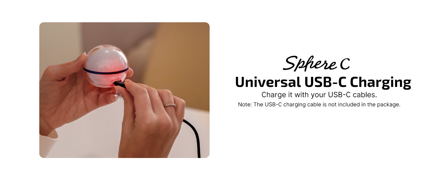 Sphere C usb-c charging samrt night light