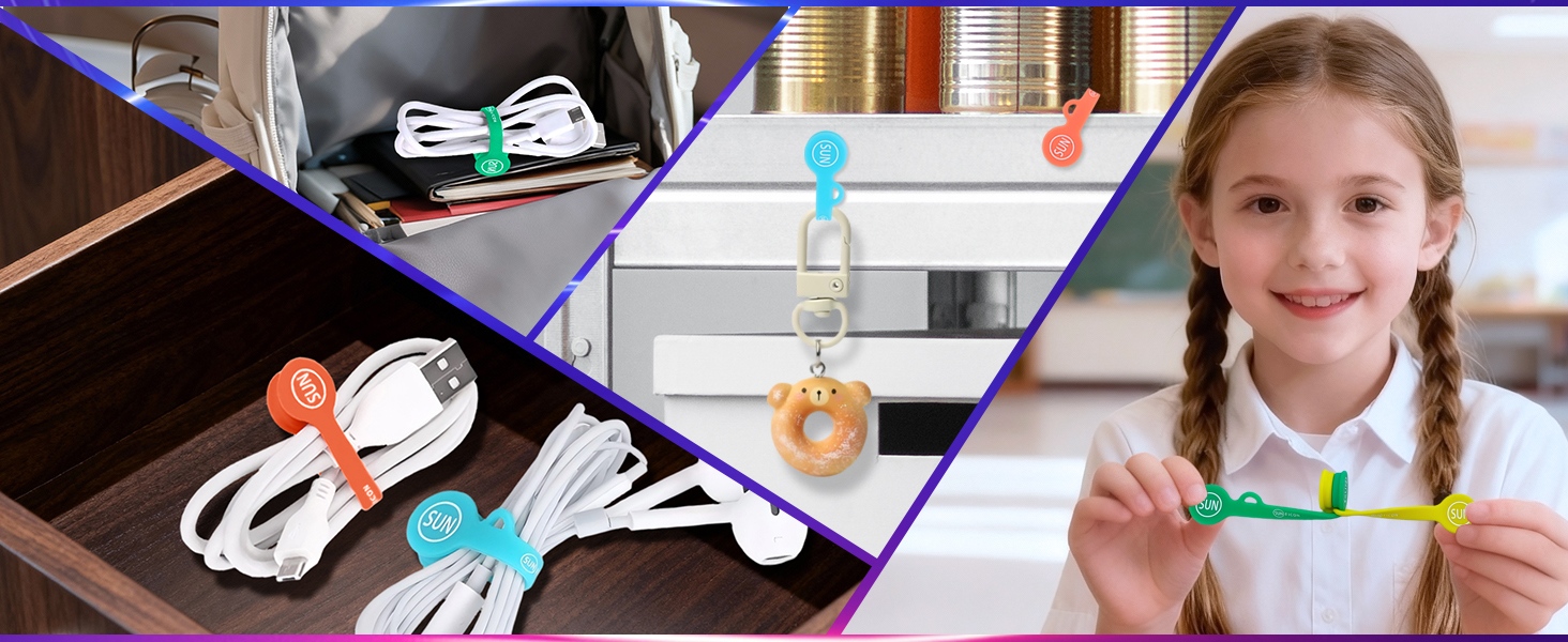 magnetic cable clips cord organizer holders