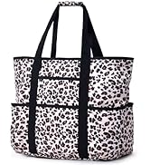 Beach Bags for Women, Large Beach Tote Bag with Zipper Tons of Pockets Beach Bag Waterproof Sandp...