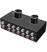 LVY 6-Channel RCA Audio Switcher 6 Input-1Output Passive Stereo Selector Box Compatible Home Thea...