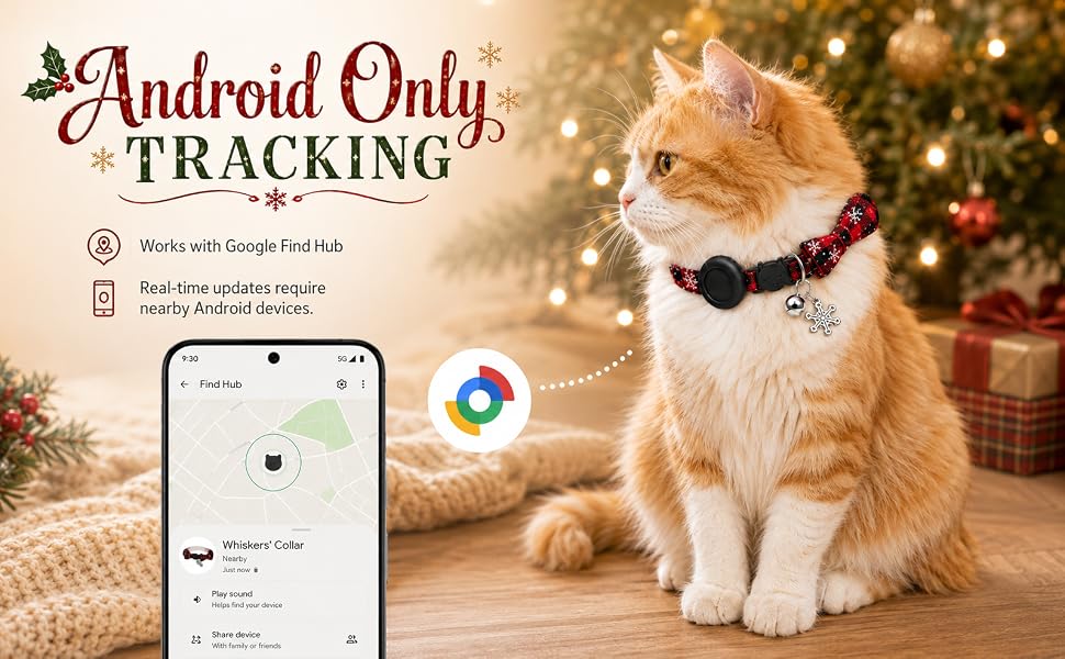 GPS Collar for Cats (Android Only) Smart tag,Pet Tracker