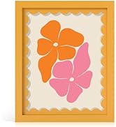THKRLOF 8x10 Picture Frame with Real Glass, Wooden cute 8 x 10 Photo Frame with Wavy Mat for Tabl...