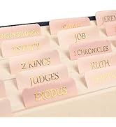 Lumintutu Laminated Bible Tabs, Gold Foil Embossed Large Print Lettering, 90 Tabs Bible Study Jou...
