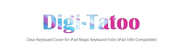Digi-Tatoo Keyboard Cover for iPad Magic Keyboard Folio Compatible with iPad 10th Gen