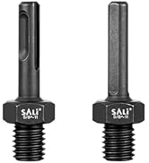 SALI 2PCS Core Drill Bit Adapter 5/8"-11 Thread Male to 3/8" SDS Plus Shank and 3/8" Triangle Sha...