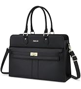 MOSISO Laptop Tote Bag for Women, 15.6 inch Waterproof PU Leather Laptop Bags, Tote Bag with Lapt...