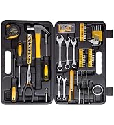 CARTMAN 148 Piece Tool Set General Hand Tool Kit with Plastic Toolbox Storage Case, Automotive Se...