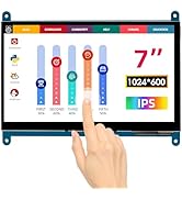 ELECROW 7 Inch 1024×600 Touchscreen for Raspberry Pi: IPS Capacitive Touch Screen LCD Display, Mi...