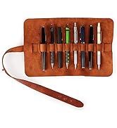 Londo Genuine Leather Pen and Pencil Roll Case