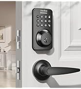 Keyless Entry Door Lock Deadbolt with Handle Set, Keypad Door Lock with Handle Smart Door Locks f...