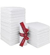 HOMEXCEL Microfiber Washcloths 24 Pack, Highly Absorbent and Soft Face Towel, Multi-Purpose White...