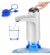 HiPiCok Water Dispenser for 5 Gallon Bottle, Electric 5 Gallon Water Pump, USB-C Rechargeable Wat...