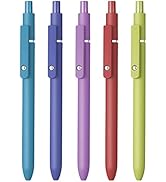 5 PCS Gel Pens Quick Dry Ink Pens Black Refill with Additional Refills 0.5mm Fine Point Premium R...