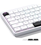 GMKWTL XVX Low Profile White Keycaps, Shine Through Keycaps, Double Shot PBT Keycaps, Bow Keycaps...