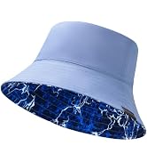 UVSAI UPF 50+ Reversible Foldable Sun Bucket Hat for Hiking Fishing Beach Safari Men Women