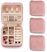 ZPROW Plush Velvet Travel Jewelry Case, Travel Jewelry Organizer, Jewelry Travel Case