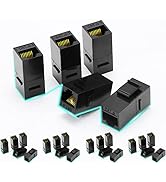 Rapink RJ45 Coupler Inline Keystone Jack, Female to Female RJ45 Keystone Coupler 25 Pack for Ethe...
