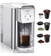 SIFENE Single Serve Coffee Machine, 3 in 1 Pod Coffee Maker For K-Pod Capsule, Ground Coffee Brew...