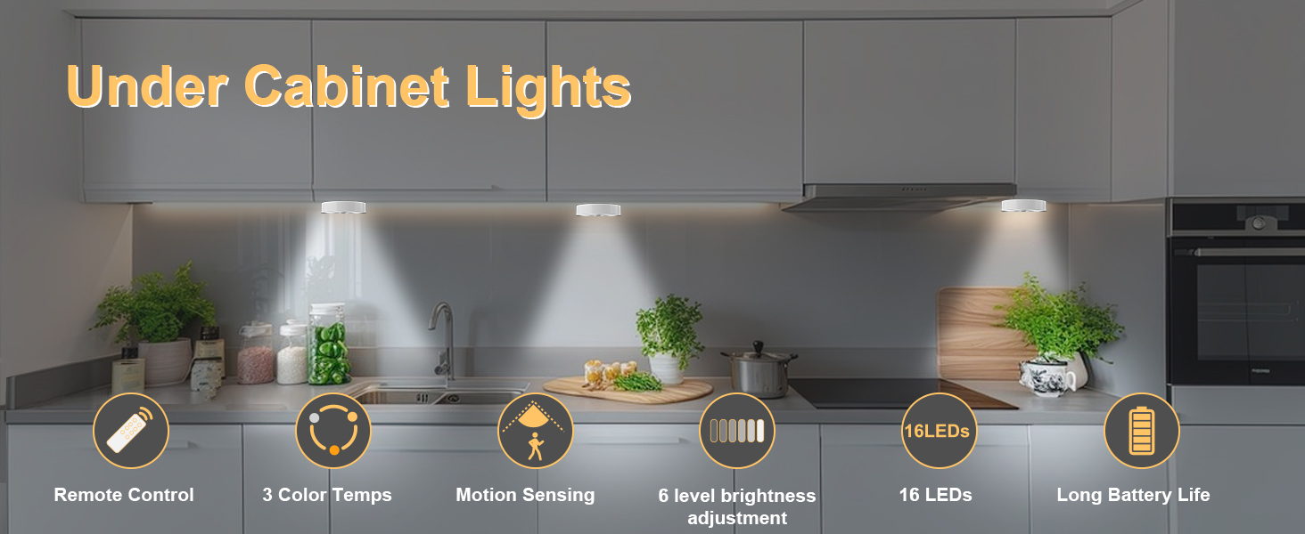 puck lights battery operated with remote