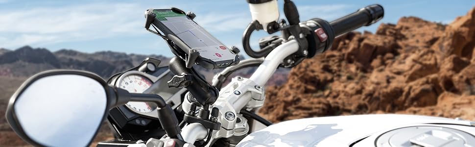 xgrip, in use image, phone mount, motorcycle phone mount