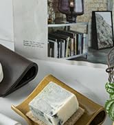 Zoeeker Self-Draining Soap Dish, Ceramic Soap Holder with Drain Spout Waterfall Drying Tray for S...