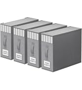 StorageTastic 4 Pack Bed Sheet Closet Organizers and Storage,Sturdy Foldable Storage Containers w...