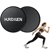 Hurdilen Core Sliders, Exercise Gliding Discs Dual Sided Use on Carpet and Hardwood Floors, Light...