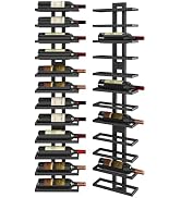 IBUYKE Wall Mounted Wine Rack 12 Bottle,Metal Wine Bottle Holder for Wine Bottles, Liquor, Champa...