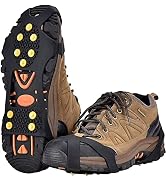 Aliglow Ice Snow Grips Over Shoe/Boot Traction Cleat Spikes Anti Slip Footwear